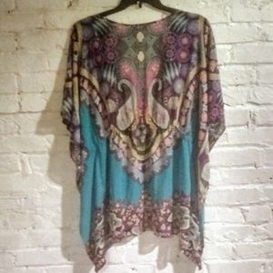 Fashion Bug Tops - Fashion Bug XL Boho chiffon shirt blouse Fashion Bug Tops - Fashion Bug XL Boho chiffon shirt blouse